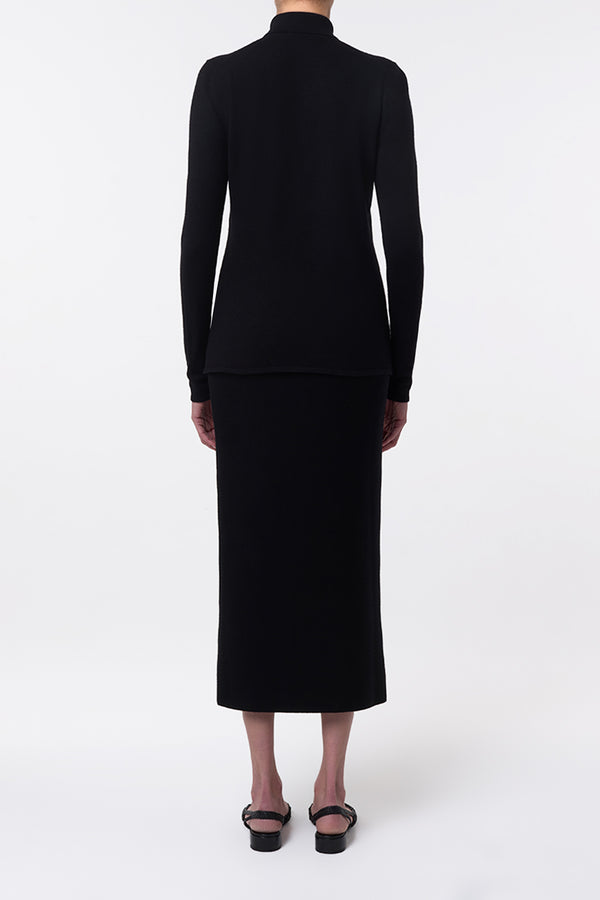 Gabriela Hearst Circe Knit Maxi Skirt In Black Merino Wool Cashmere