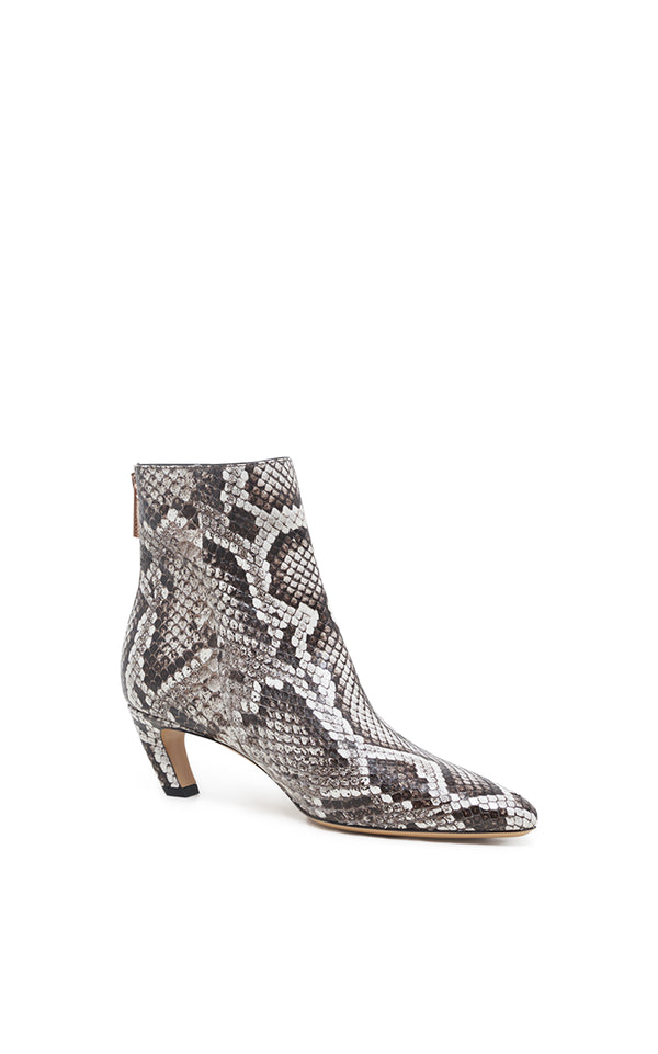 Gabriela Hearst Clayton Ankle Boot In Black & White Inversa™ Snakeskin