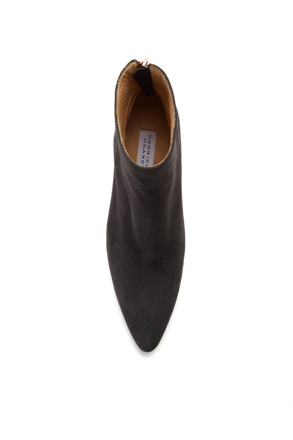 Gabriela Hearst Clayton Ankle Boot In Dark Grey Suede