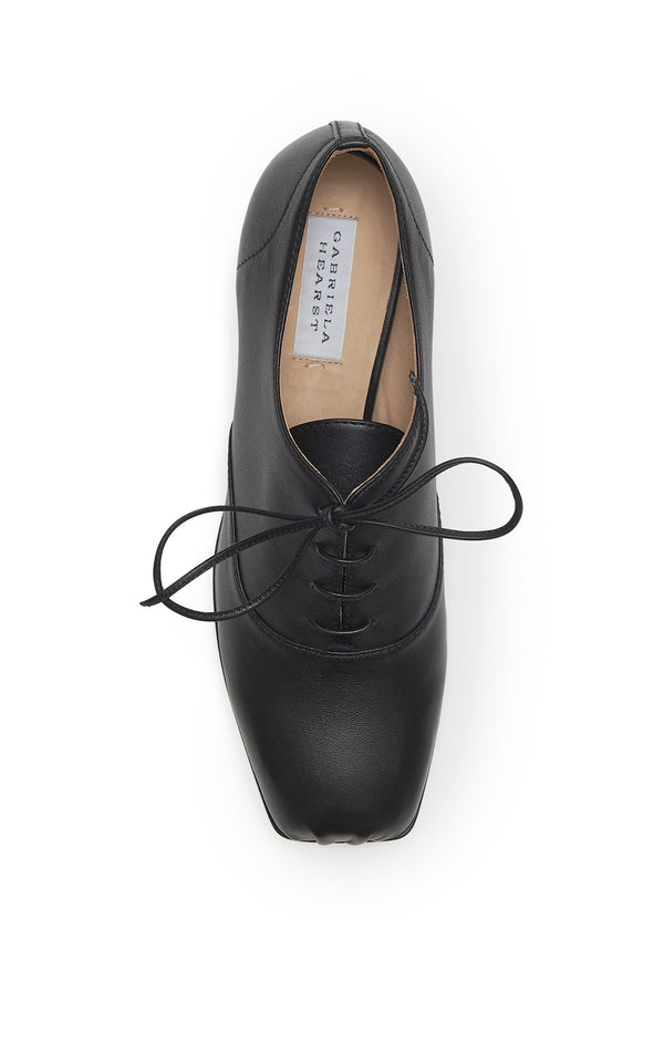 Gabriela Hearst Clio Oxford Heel In Black Nappa Leather