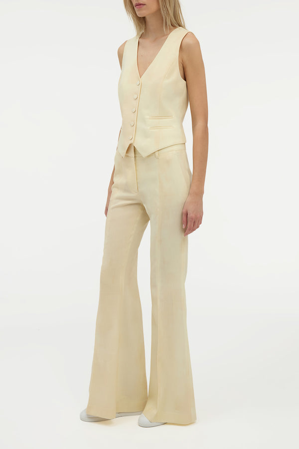 Gabriela Hearst Coleridge Vest In Ivory Virgin Wool