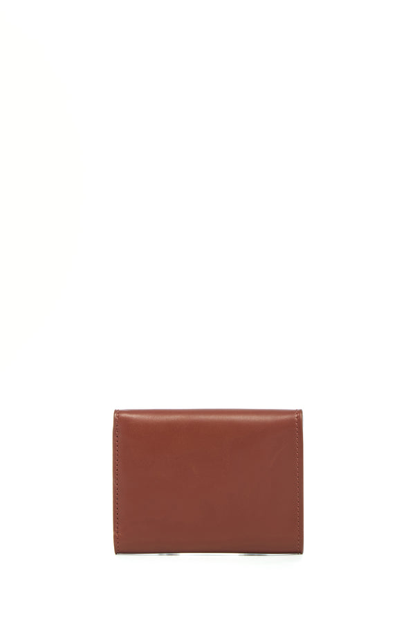 Gabriela Hearst Compact Flat Wallet In Cognac Leather