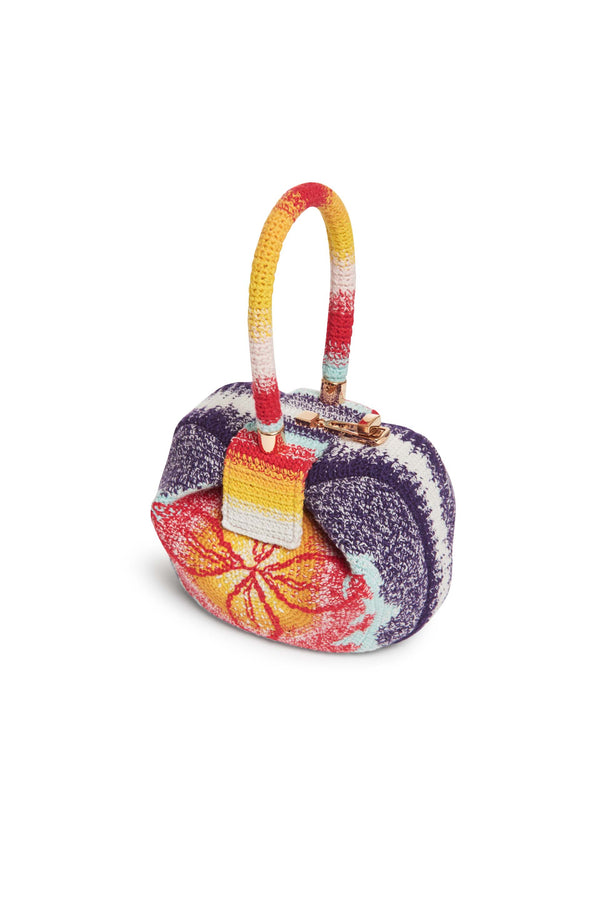Gabriela Hearst Demi Bag In Blue Red & Orange Crochet