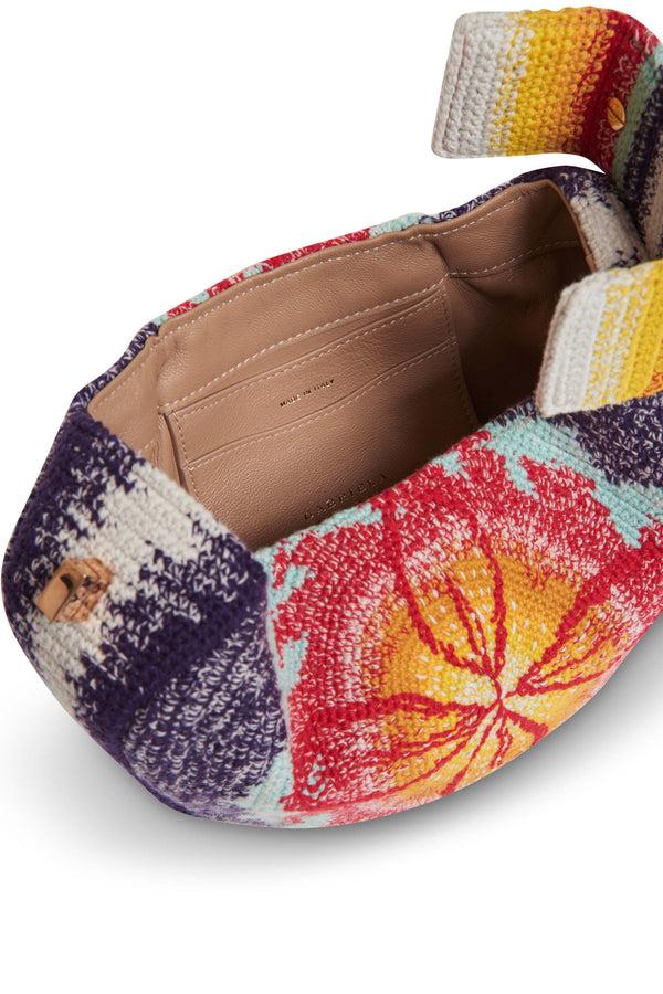 Gabriela Hearst Demi Bag In Blue Red & Orange Crochet