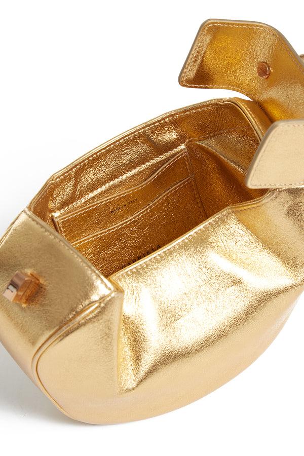Gabriela Hearst Demi Bag In Gold Metallic Nappa Leather
