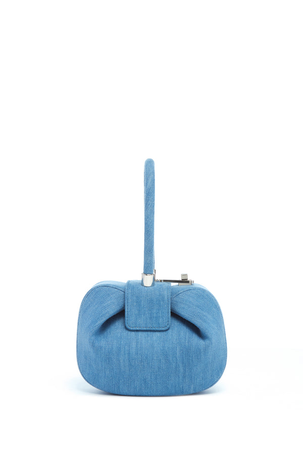 Gabriela Hearst Demi Bag In Light Blue Recycled Cotton Linen Denim
