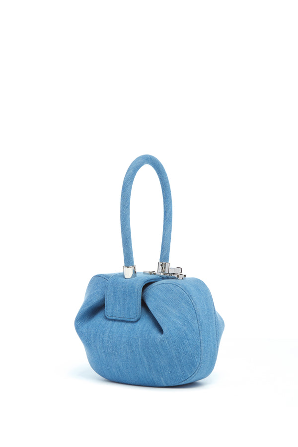 gabriela hearst Demi Bag in Light Blue Recycled Cotton Linen Denim