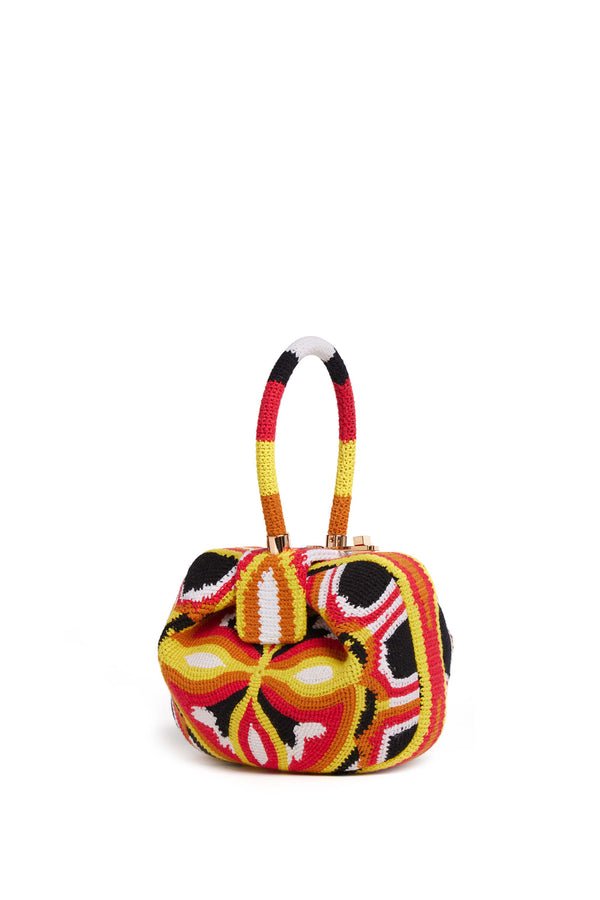 gabriela hearst Demi Bag in Red Yellow & Black Crochet