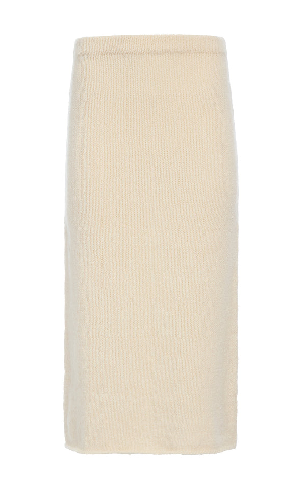 gabriela hearst Dorcas Knit Midi Skirt in Ivory Cashmere gabriela hearst Dorcas Knit Midi Skirt in Ivory Cashmere