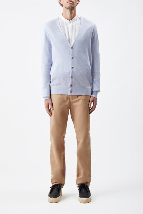 Gabriela Hearst Duke Knit Cardigan In Halogen Blue Cashmere