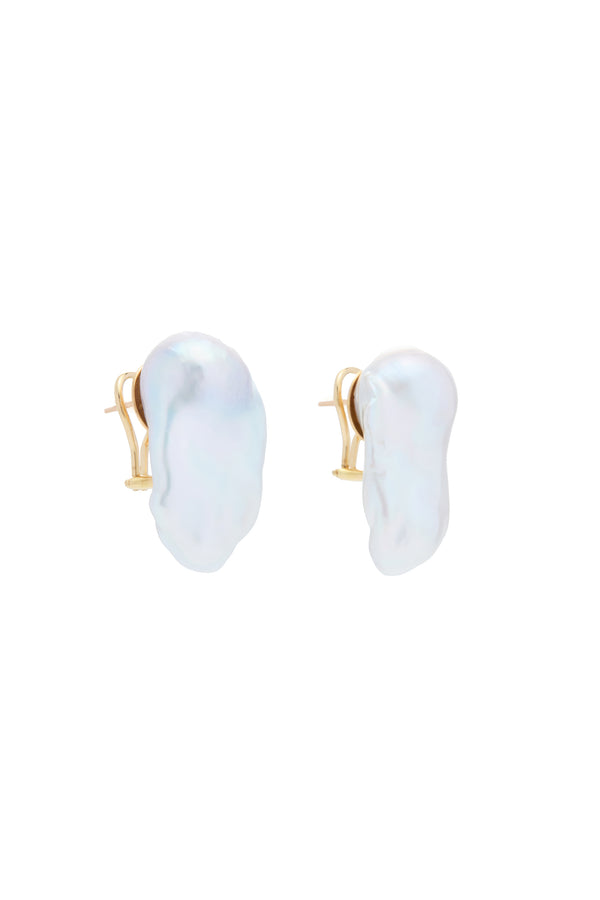 Gabriela Hearst Earrings In Baroque Freshwater Pearl & 18K Yellow Gold