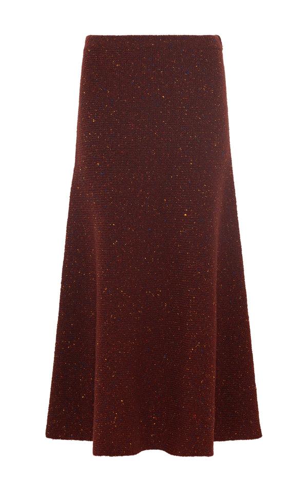 gabriela hearst Eden Knit Maxi Skirt in Burnt Sienna Multi Speckle Cashmere gabriela hearst Eden Knit Maxi Skirt in Burnt Sienna Multi Speckle Cashmere