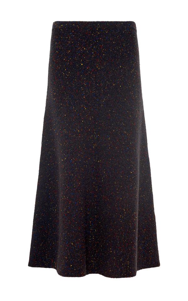 gabriela hearst Eden Knit Maxi Skirt in Charcoal Multi Aran Cashmere gabriela hearst Eden Knit Maxi Skirt in Charcoal Multi Aran Cashmere