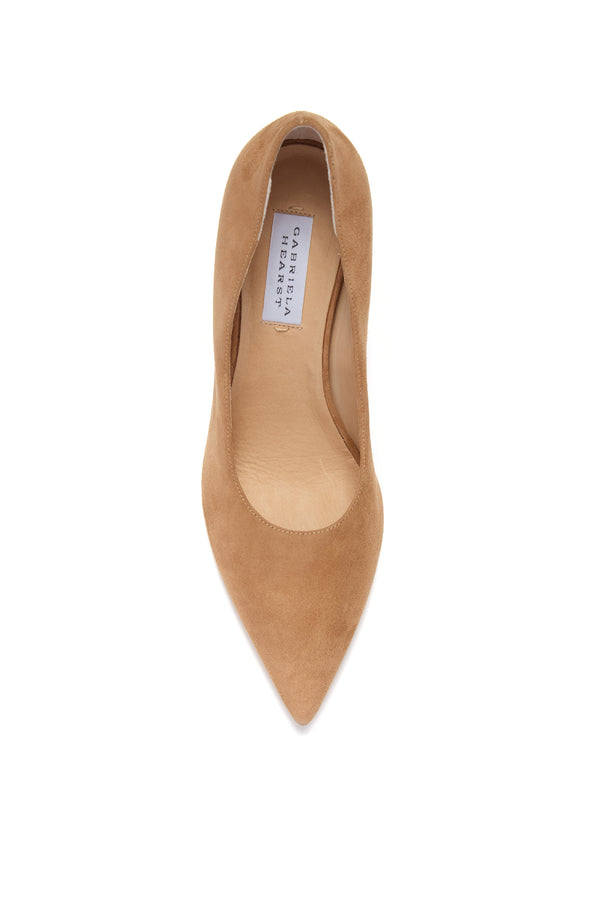 Gabriela Hearst Edwina High Heel Stiletto Pump In Dark Camel Suede