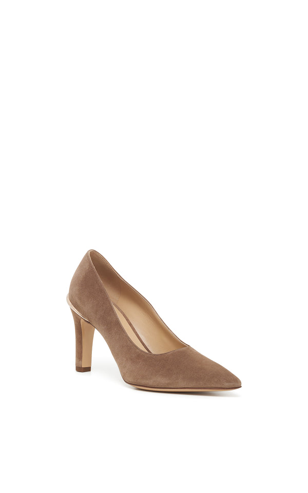 Gabriela Hearst Edwina High Heel Stiletto Pump In Dark Sand Suede