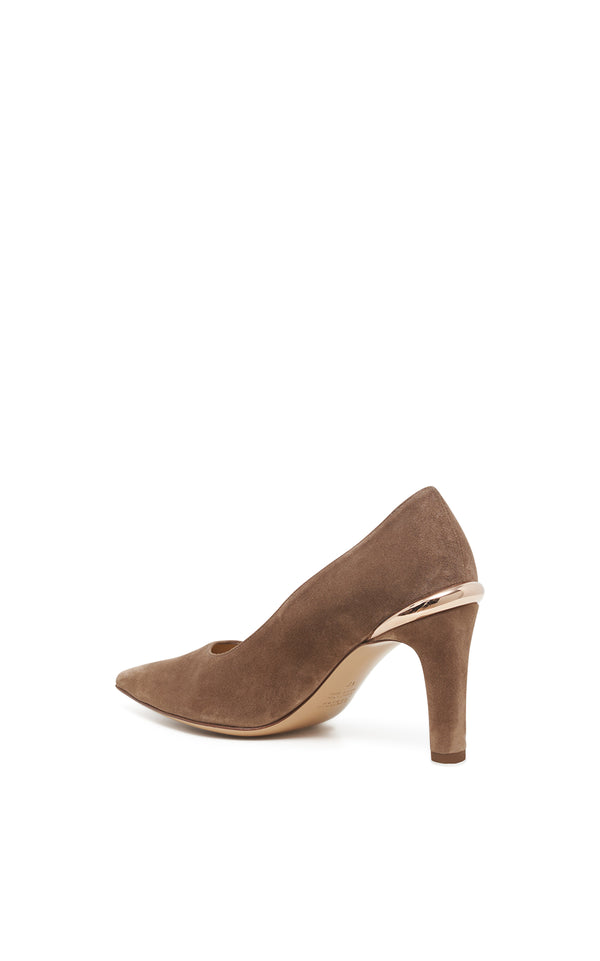 Gabriela Hearst Edwina High Heel Stiletto Pump In Dark Sand Suede