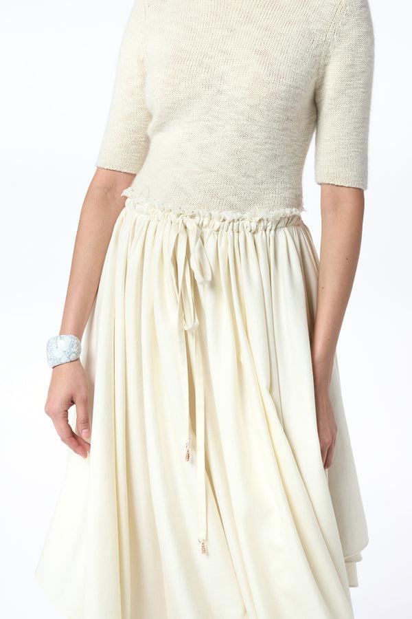 Gabriela Hearst Embla Knit T-Shirt In Ivory Cashmere