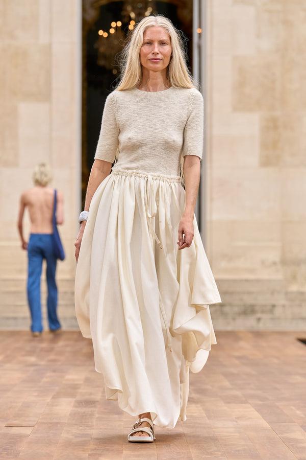Gabriela Hearst Embla Knit T-Shirt In Ivory Cashmere