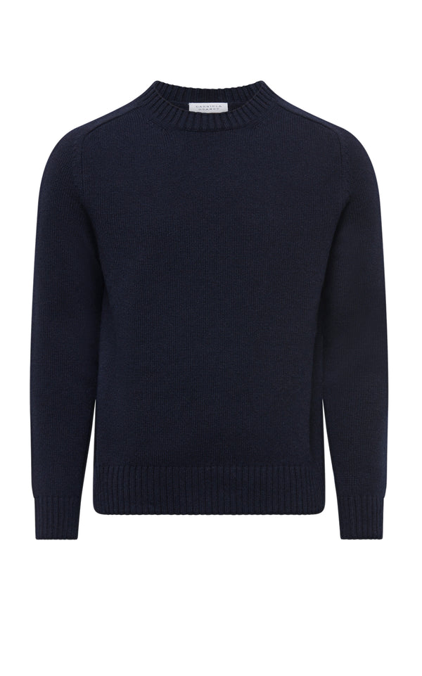 gabriela hearst Francesco Knit Sweater in Dark Navy Cashmere