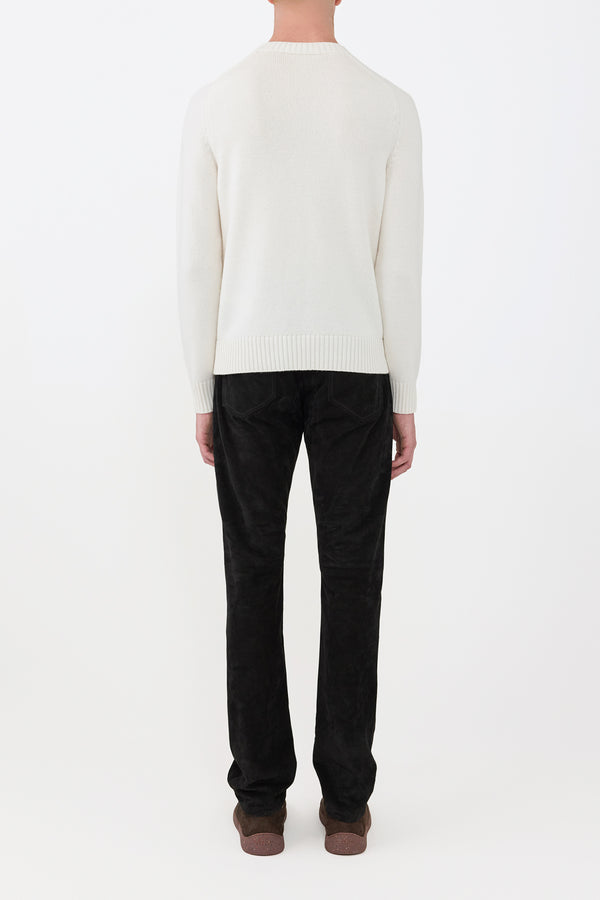 Gabriela Hearst Francesco Knit Sweater In Ivory Cashmere