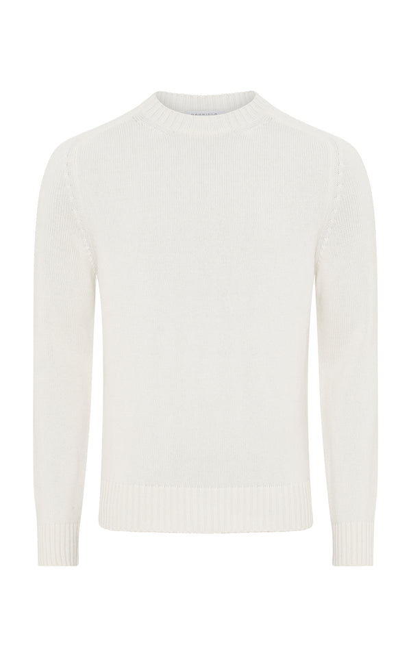 gabriela hearst Francesco Knit Sweater in Ivory Cashmere