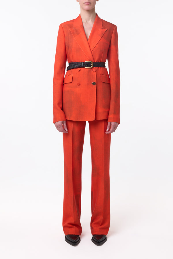 Gabriela Hearst Angela Blazer In Spice Virgin Wool