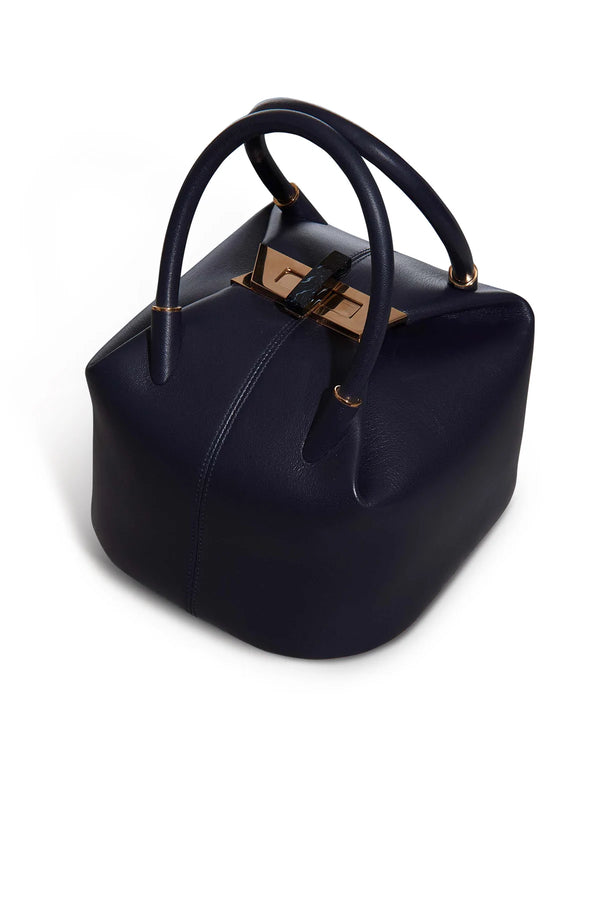 Gabriela Hearst Baez Bag In Navy Nappa Leather