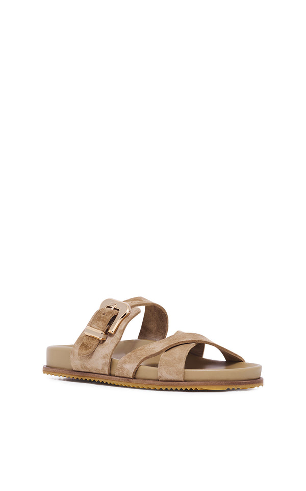 Gabriela Hearst Circe Slide Sandal In Sand Suede
