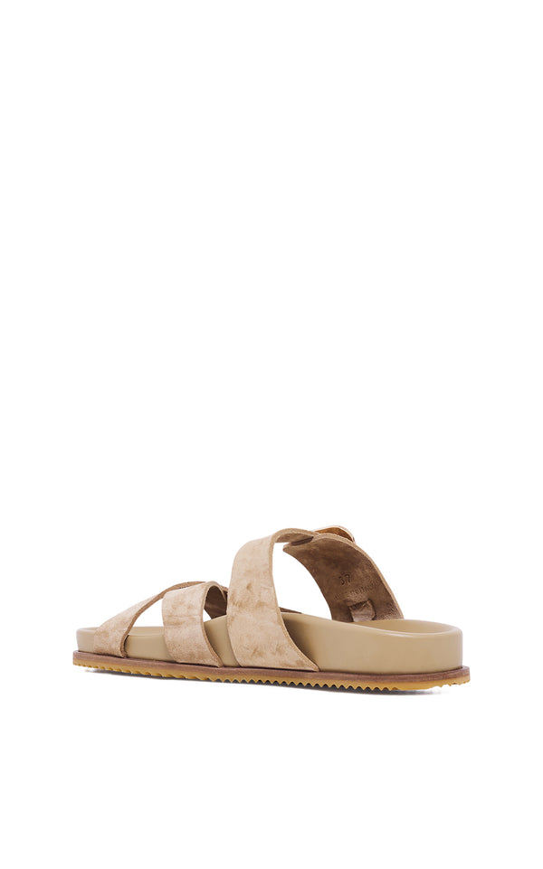 Gabriela Hearst Circe Slide Sandal In Sand Suede