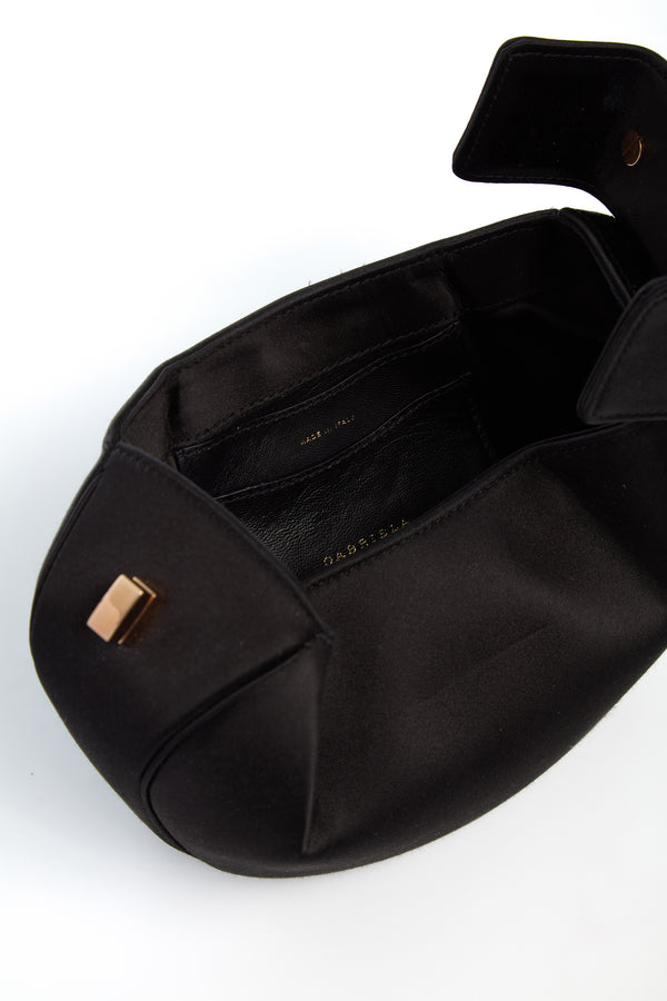 Gabriela Hearst Demi Bag In Black Satin