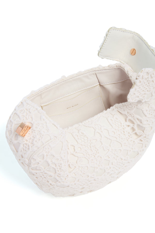 Gabriela Hearst Demi Bag In Ivory Cashmere Lace