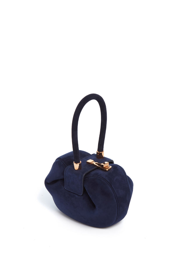 Gabriela Hearst Demi Bag In Navy Suede