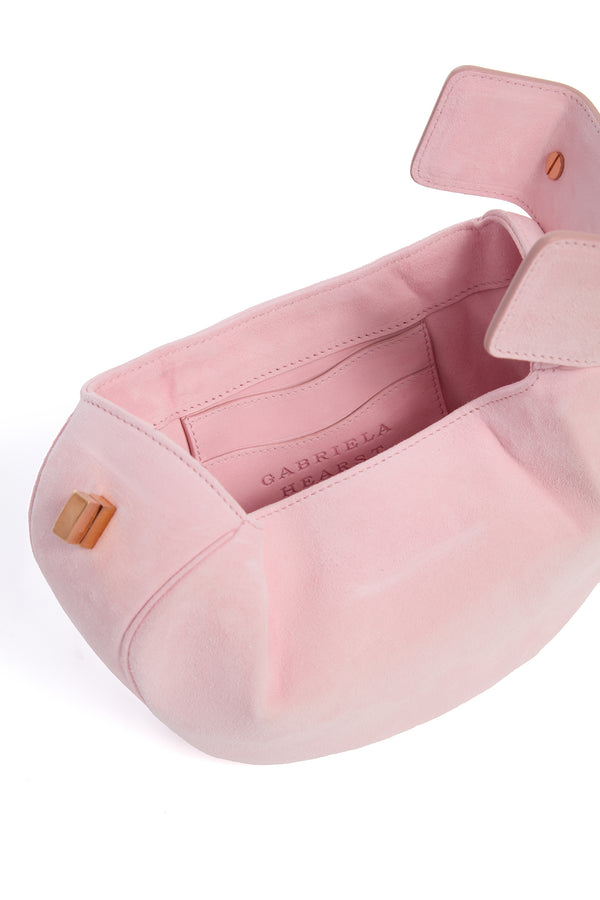 Gabriela Hearst Demi Bag In Powder Pink Suede