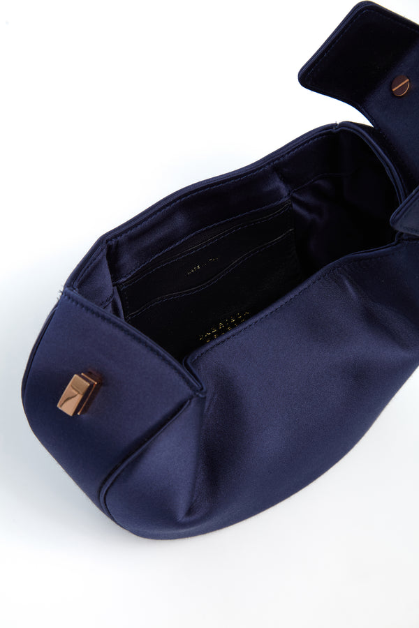 Gabriela Hearst Demi Bag In Sapphire Satin