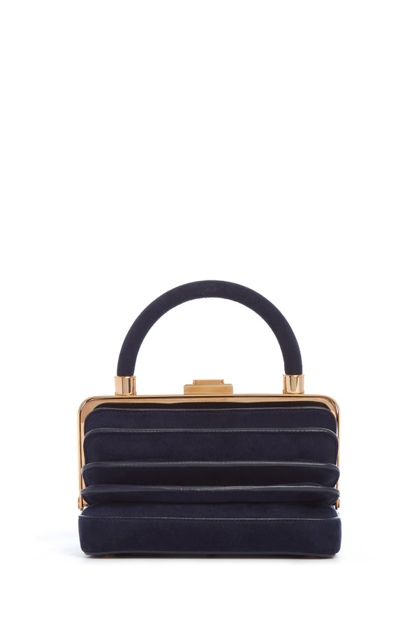 Gabriela Hearst Diana Bag In Navy Suede