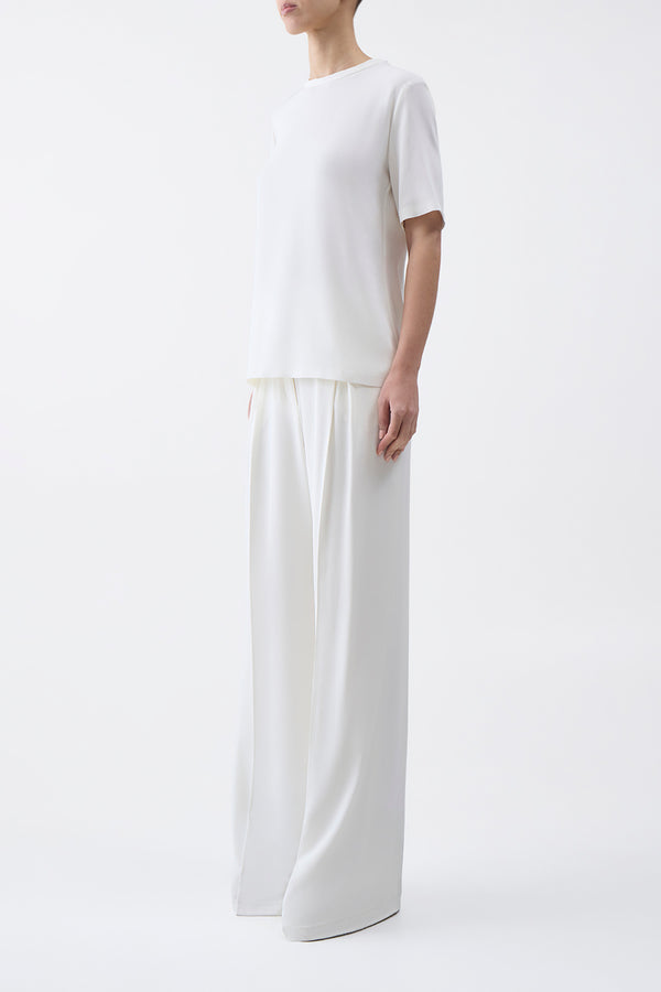 Gabriela Hearst Elisa Top In Ivory Silk Crepe