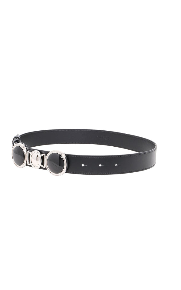 Gabriela Hearst Grange Stone Belt In Black Leather