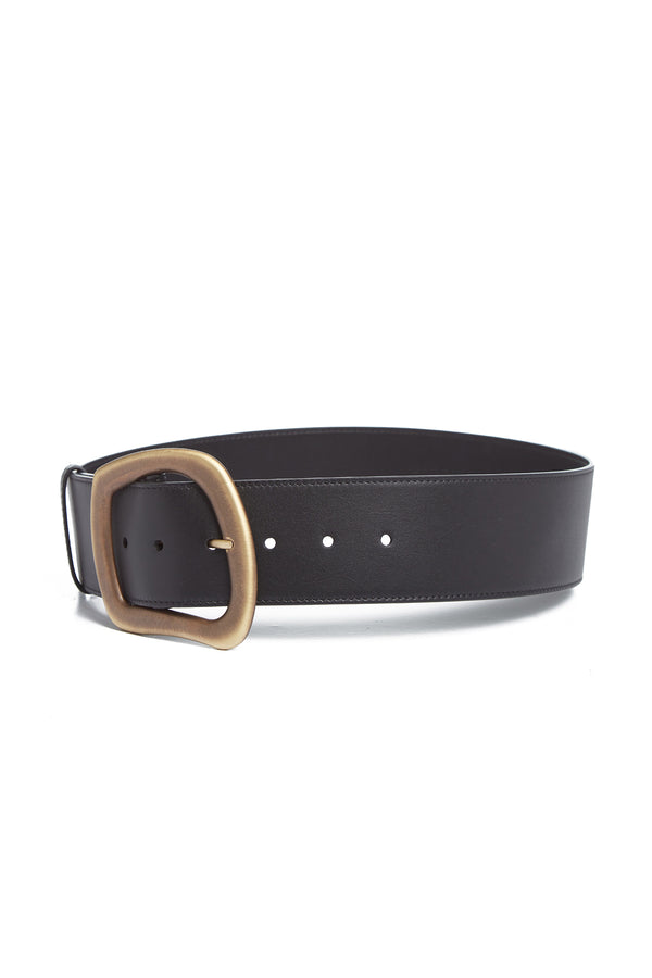 Gabriela Hearst Large Simone Belt In Black Leather