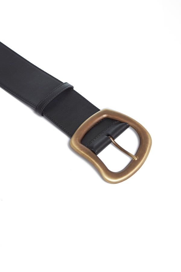 Gabriela Hearst Large Simone Belt In Black Leather