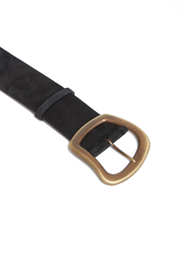 Gabriela Hearst Large Simone Belt In Black Suede