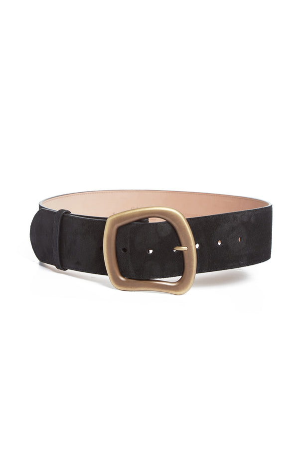 gabriela hearst Large Simone Belt in Black Suede