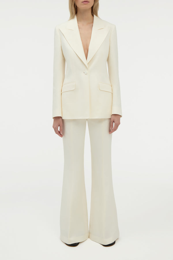 Gabriela Hearst Leiva Blazer In Ivory Linen Twill