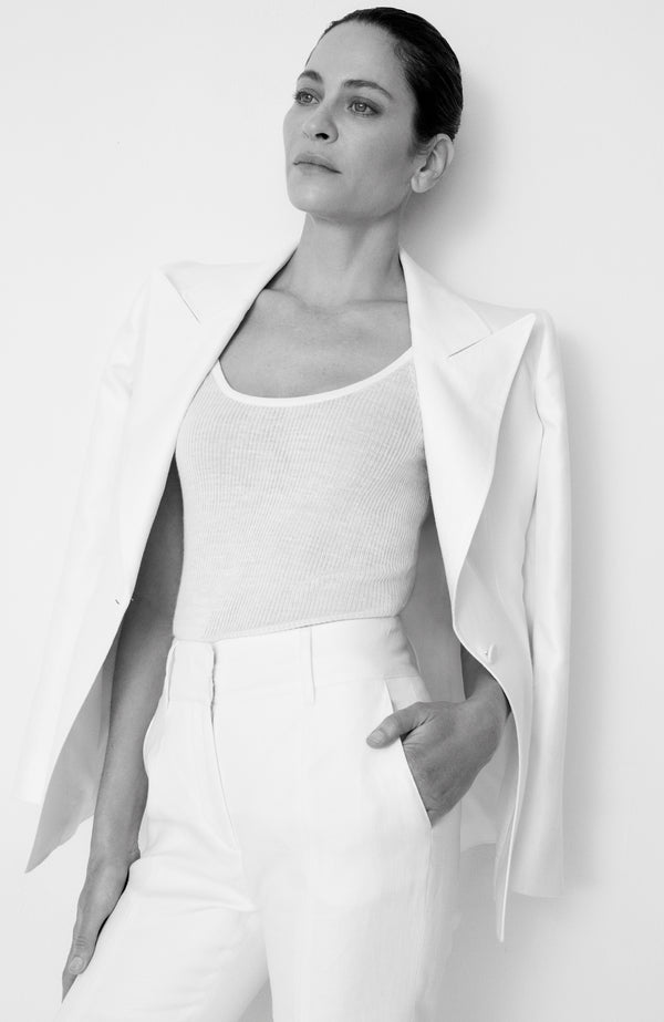 Gabriela Hearst Leiva Blazer In Ivory Linen Twill