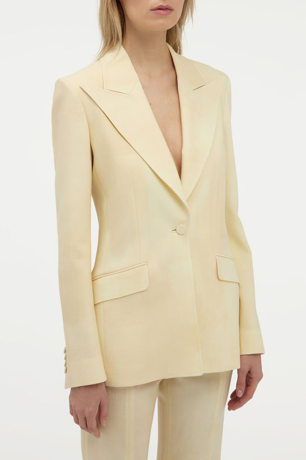 Gabriela Hearst Leiva Blazer In Ivory Virgin Wool