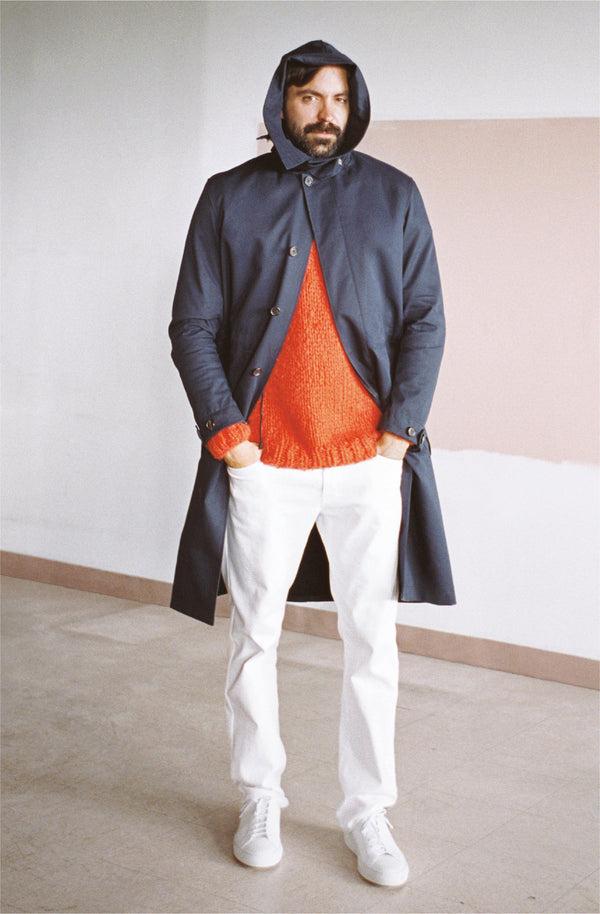 Gabriela Hearst Malraux Parka In Dark Navy Cotton