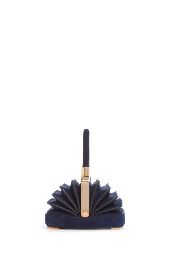 Gabriela Hearst Mini Diana Bag In Navy Suede