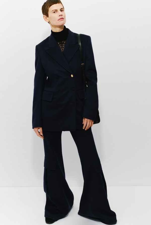 Gabriela Hearst Nico Blazer In Dark Navy Cashmere