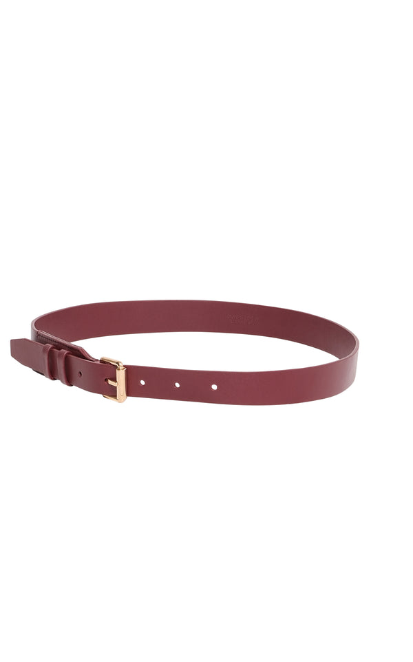 Gabriela Hearst Nilmot Belt In Bordeaux Leather