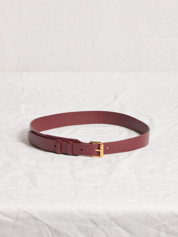 Gabriela Hearst Nilmot Belt In Bordeaux Leather