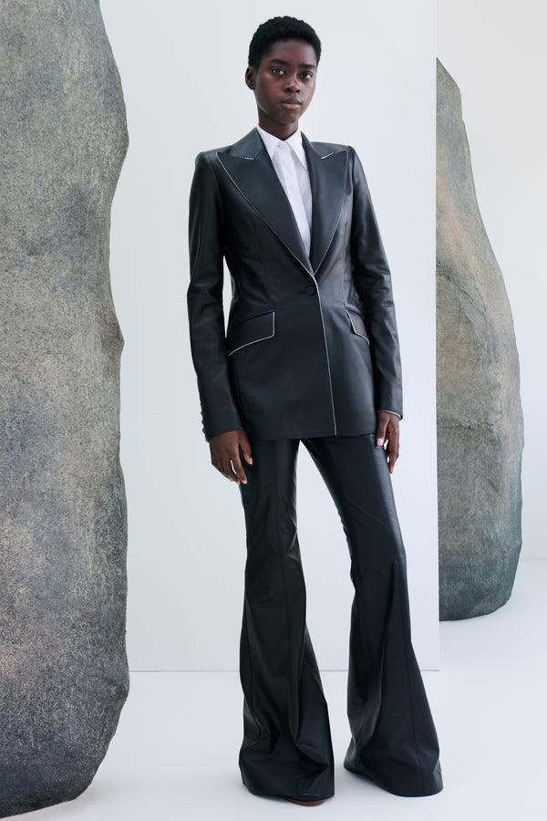 Gabriela Hearst Rhein Pant In Black Nappa Leather